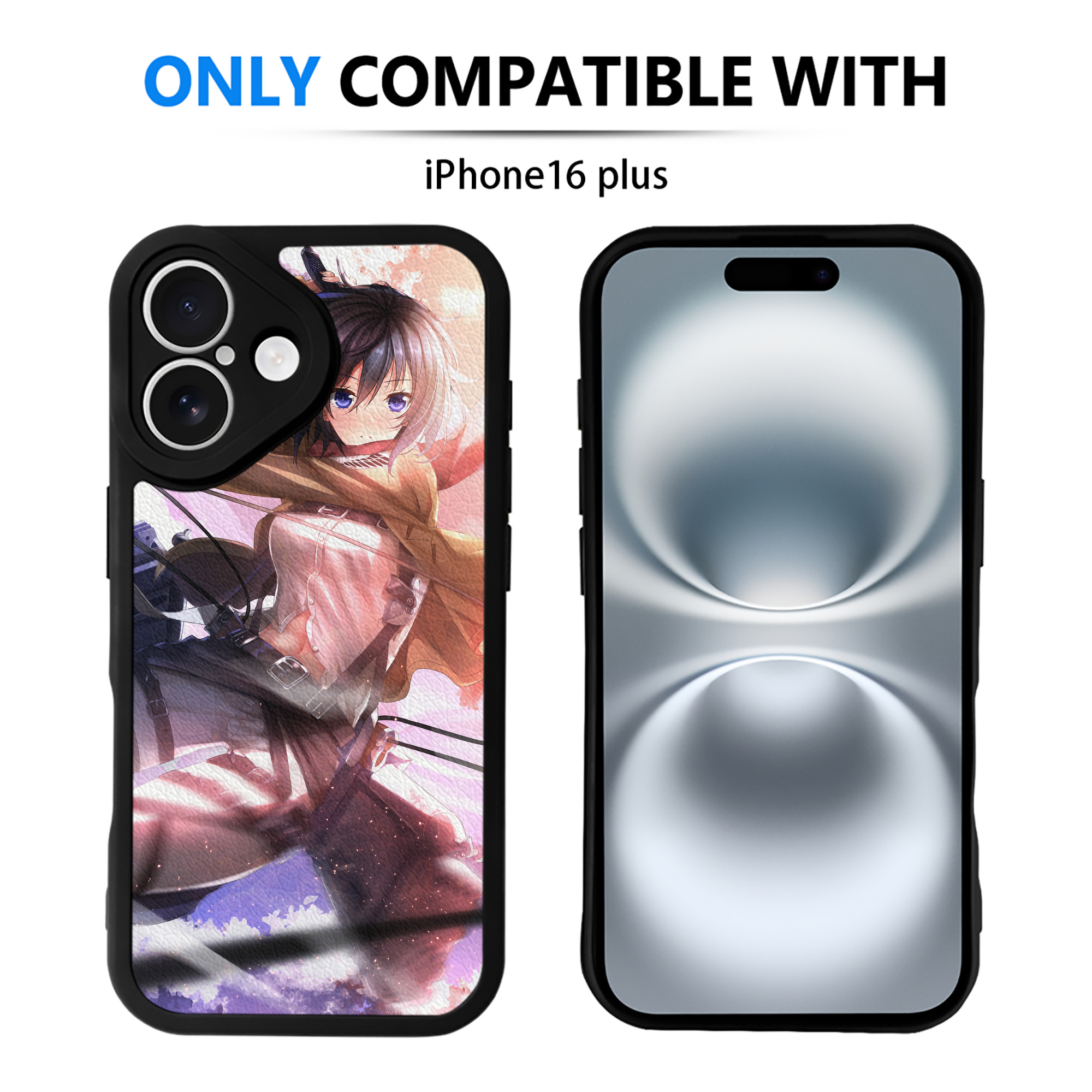 （画像用） 進撃の巨人 Attack on Titan 【iPhone 16シリーズ対応】シリコンスマホケース（レザー調） 材質：シリコン